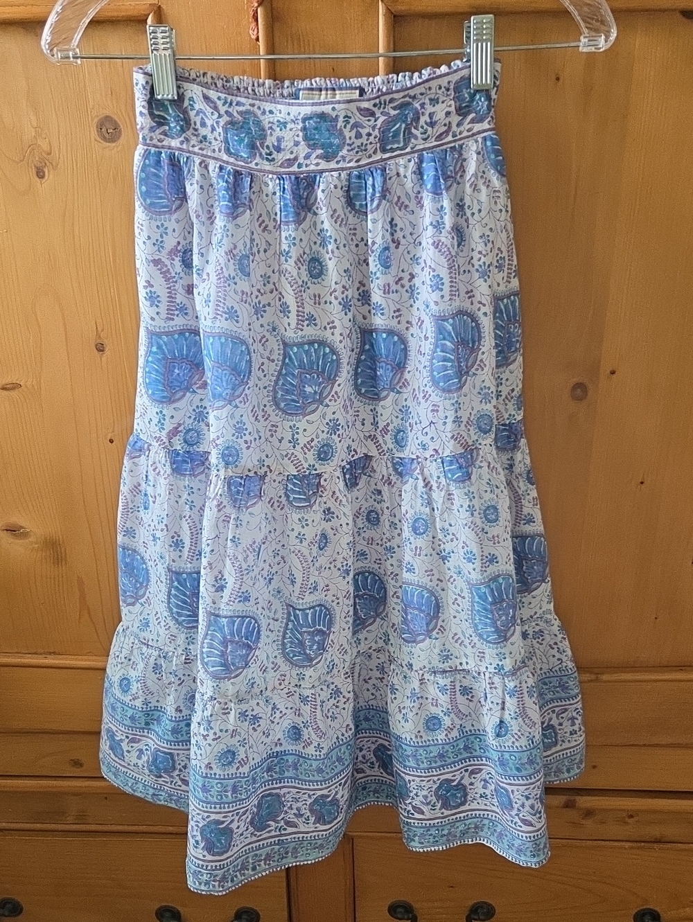 Hunter Bell Tiered Skirr Blue/ Purple/ White Girls Size 8